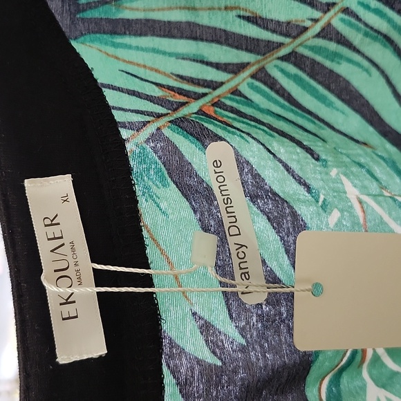 Tropical Leaf Print Duster/kimono - Picture 4 of 4
